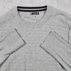Smartwool Sweater Mens Medium Gray Sparwood Crew Nylon Wool Blend Outdoor